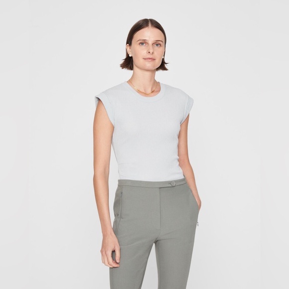Club Monaco Textured Ruched Top M - Picture 2 of 12
